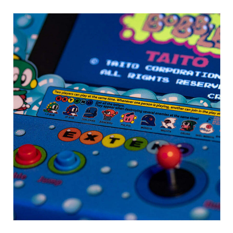 Numskull Quarter Arcades Bubble Bobble Mini Arcade Machine Bundle with Bar Stool and Trash Can