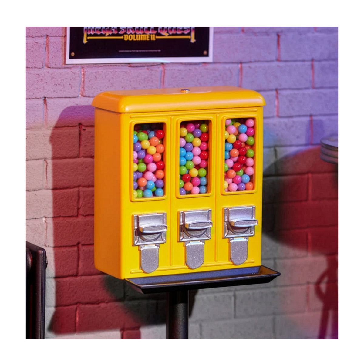 Quarter Arcades Teenage Mutant Ninja Turtles in Time Mini Arcade with Bar Stool and Gunball Machine