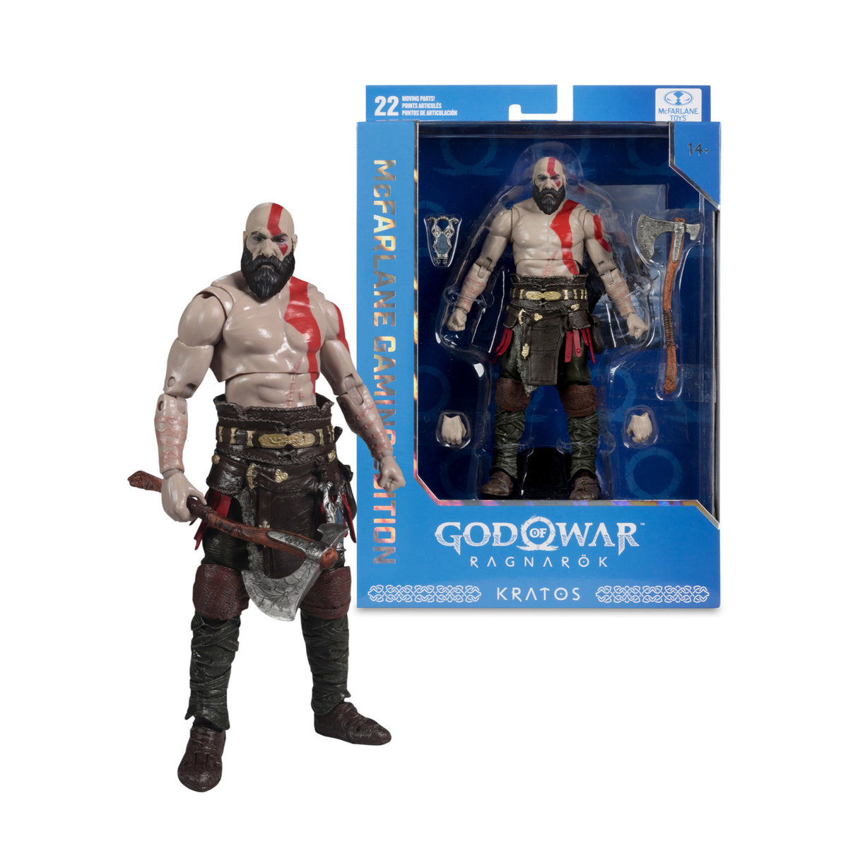 War God Kratos 7-inch Deluxe Action Figure with Ultra Articulation, Accessories, and Art Card