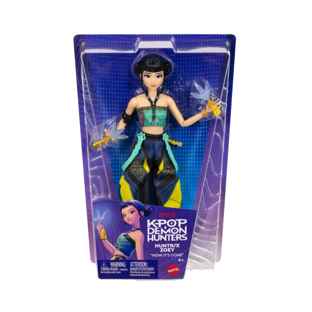 Mattel KPop Demon Hunters Zoey How It's Done Fashion Doll with Spirit Blades and Accessories