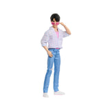 Mattel KPop Demon Hunters Saja Boys Jinu Soda Pop Performance Fashion Doll with Pink Glasses and Can