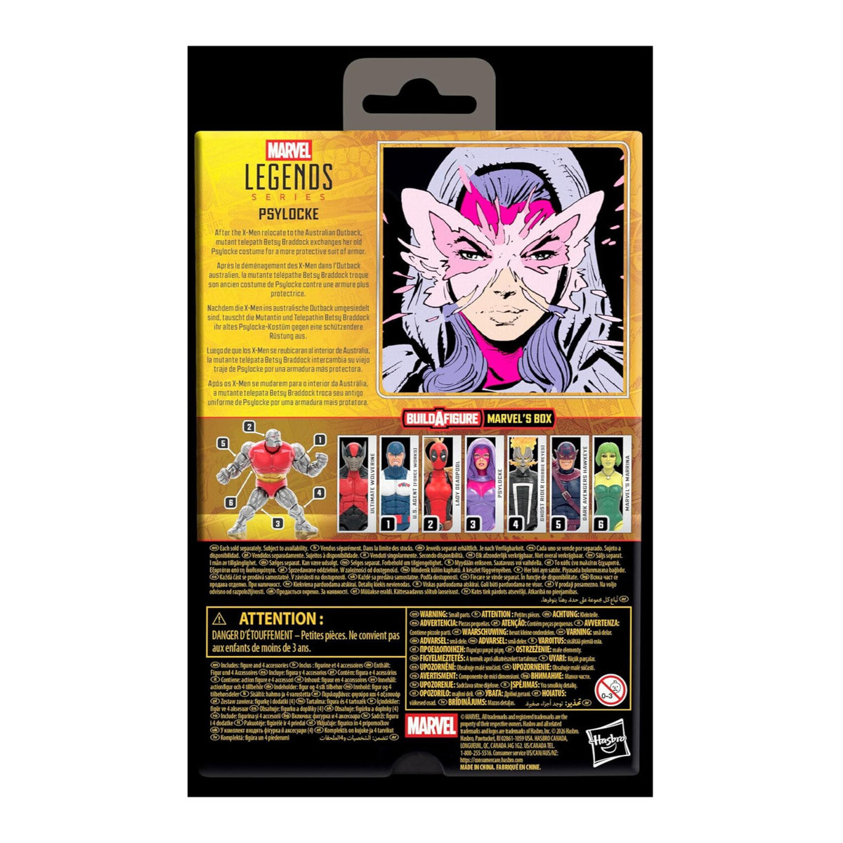 Marvel Legends Series Psylocke, X-Men Comics Collectible 6-Inch Action Figure