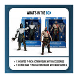 God of War Ragnarok - Einherjar and Kratos 7-inch Action Figures with Accessories Bundle