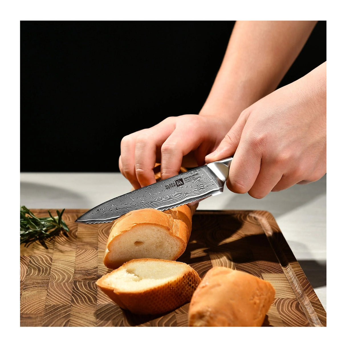 Klaus Meyer Empira Damascus 5 Piece Kitchen Knife Block Set