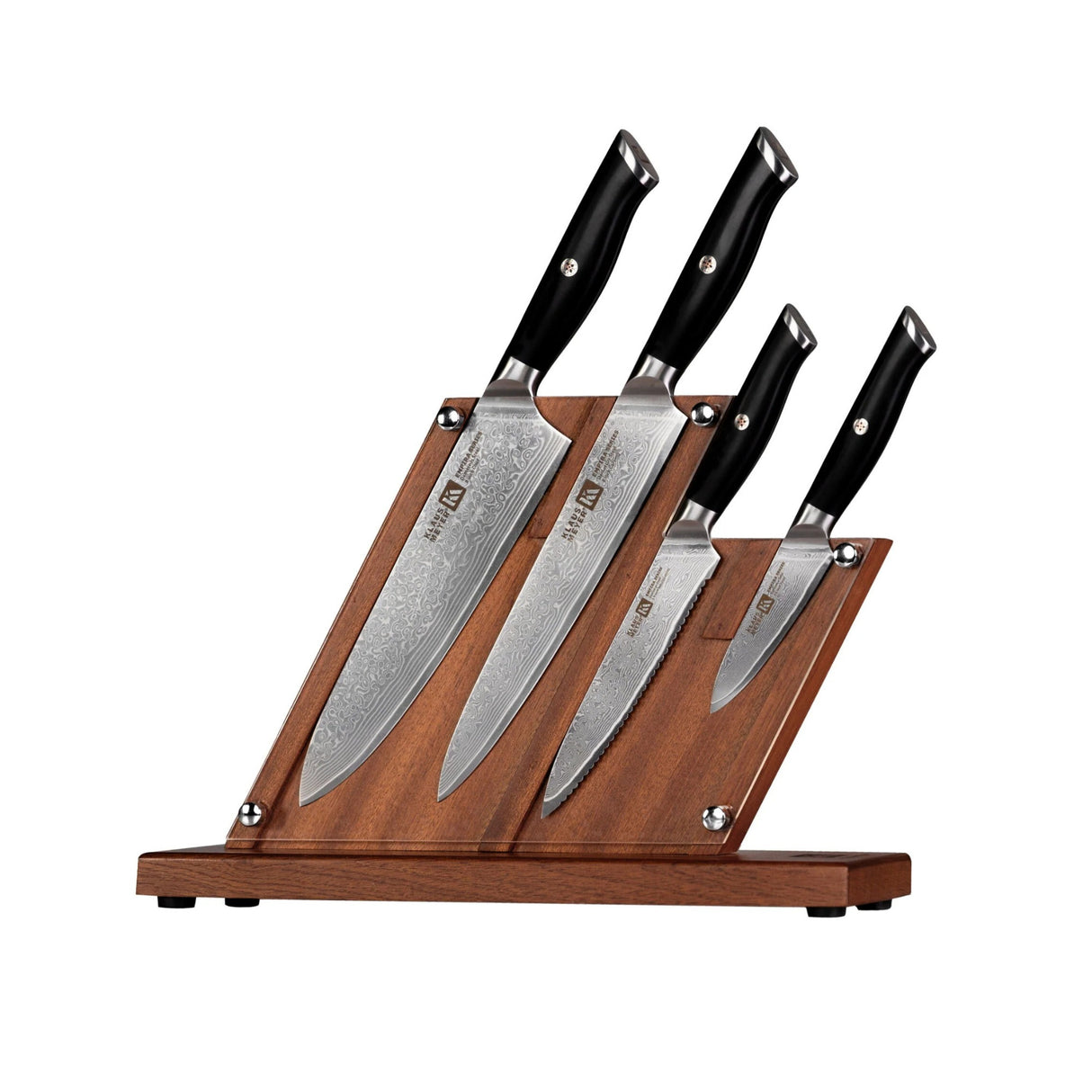 Klaus Meyer Empira Damascus 5 Piece Kitchen Knife Block Set