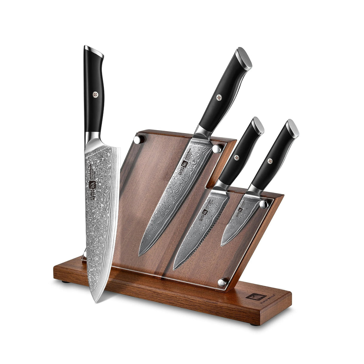 Klaus Meyer Empira Damascus 5 Piece Kitchen Knife Block Set