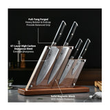 Klaus Meyer Empira Damascus 5 Piece Kitchen Knife Block Set