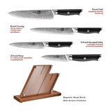 Klaus Meyer Empira Damascus 5 Piece Kitchen Knife Block Set