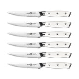 Klaus Meyer Stahl 6 Piece Steak Knives Set (White)