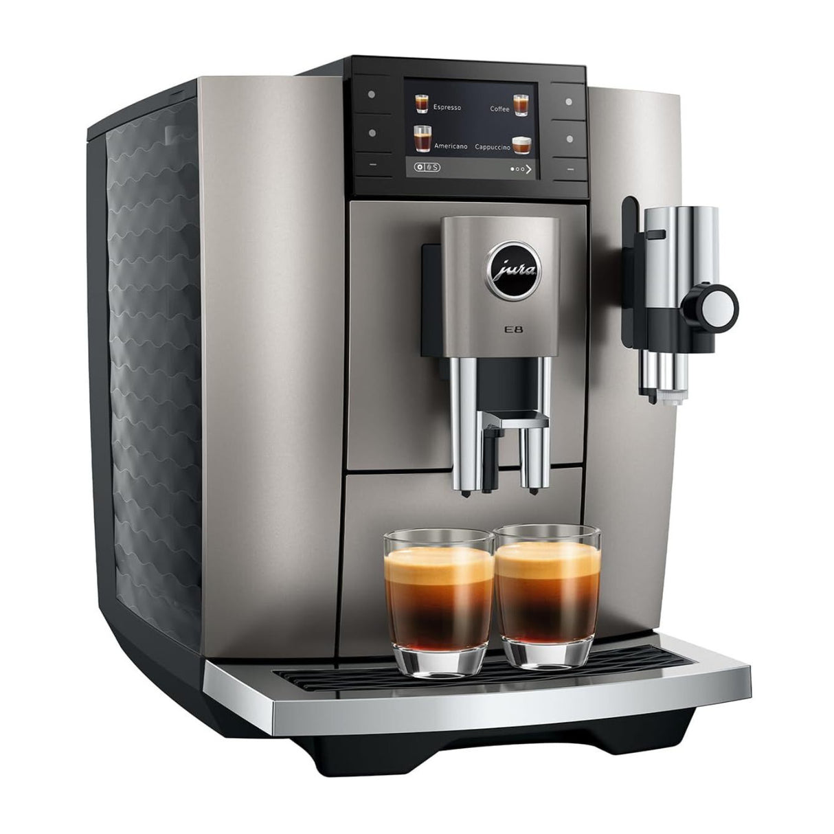 JURA E8 Automatic Coffee Machine with 27 Specialties (Midnight Silver)