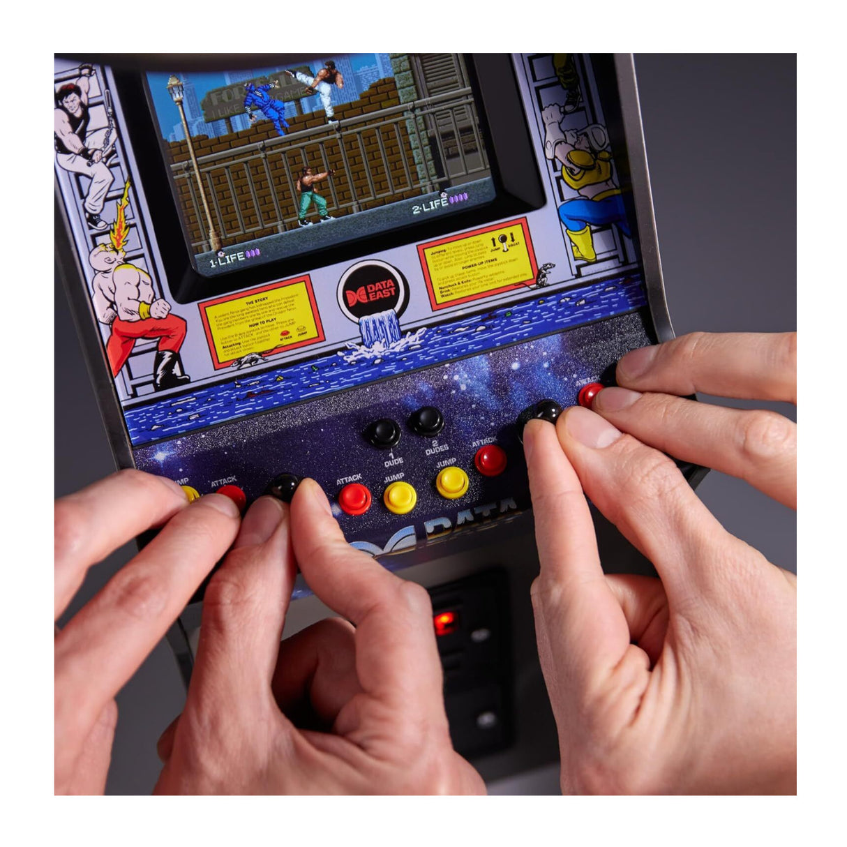 Quarter Arcades Numskull Bad Dudes Vs. Dragon Ninja Mini Arcade Machine Bundle