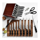 Klaus Meyer Stahl 19 Piece German Steel Kitchen Knife Block Set (Black)