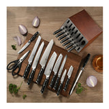 Klaus Meyer Stahl 19 Piece German Steel Kitchen Knife Block Set (Black)