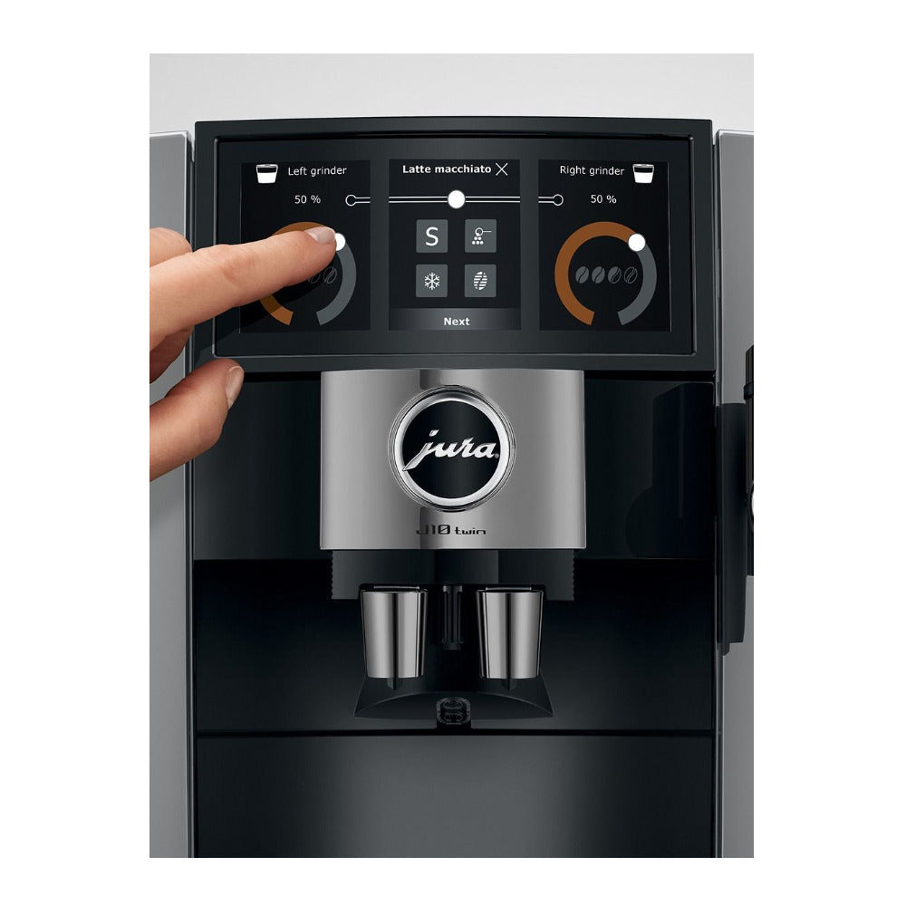 JURA J10 Twin Automatic Coffee Machine, 46 Specialties (Diamond Oynx)