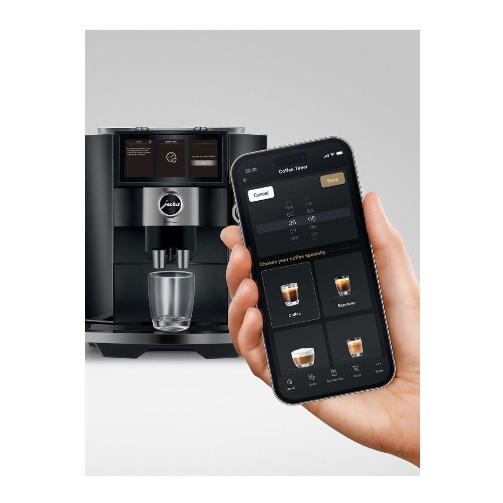 JURA J10 Twin Automatic Coffee Machine with Dual Grinders (Diamond Black)