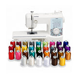 Brother XR3774 Wide Table Sewing and Quilting Machine Bundle with 32-Spools Polyester Thread Kit