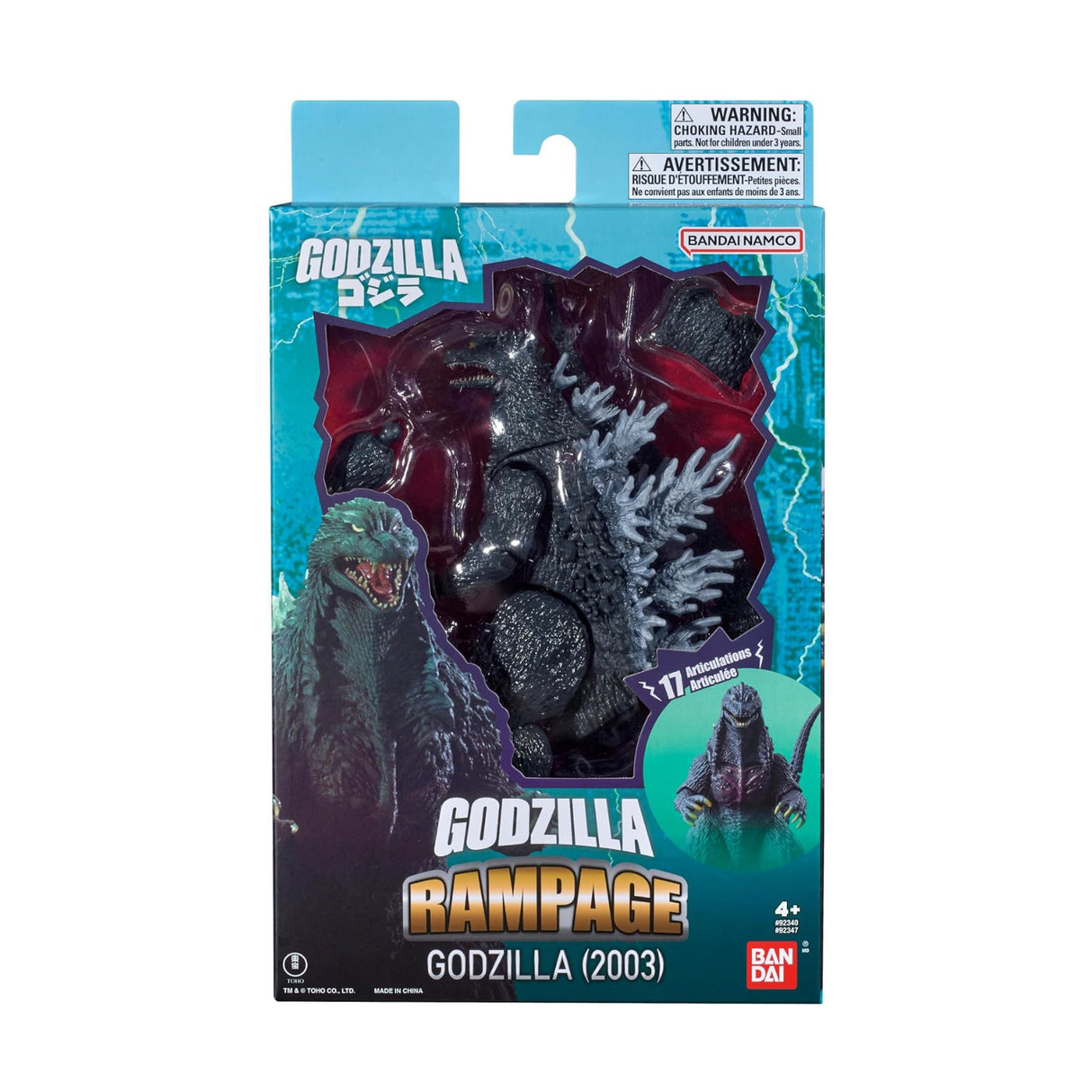 Bandai Godzilla 2003 6-inch Scale Action Figure with 17 Articulation Points and Detailed Sculpting