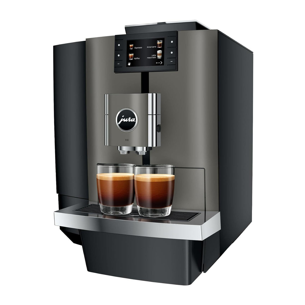 JURA X10 (Dark Inox) Professional Automatic Coffee Machine with 34 Specialties