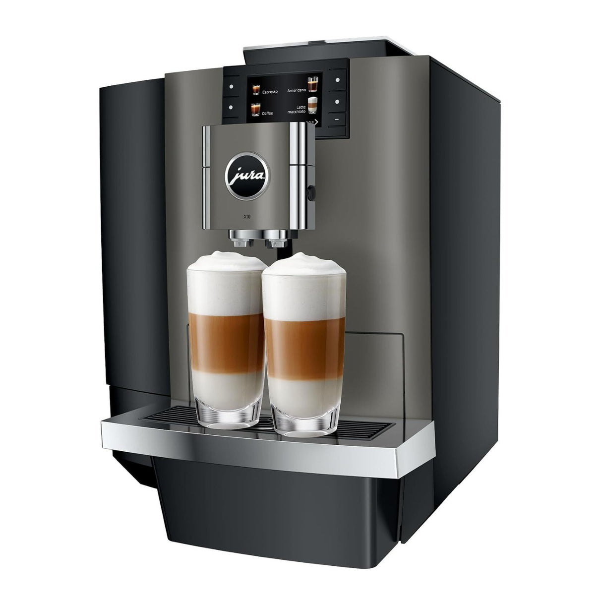 JURA X10 (Dark Inox) Professional Automatic Coffee Machine with 34 Specialties
