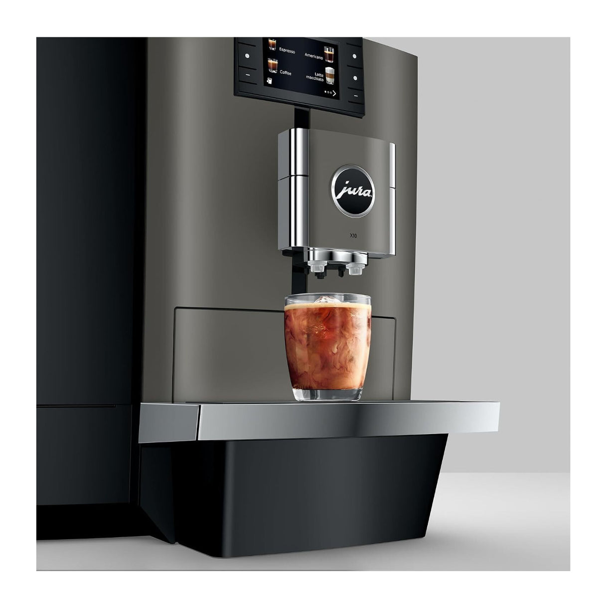 JURA X10 (Dark Inox) Professional Automatic Coffee Machine with 34 Specialties