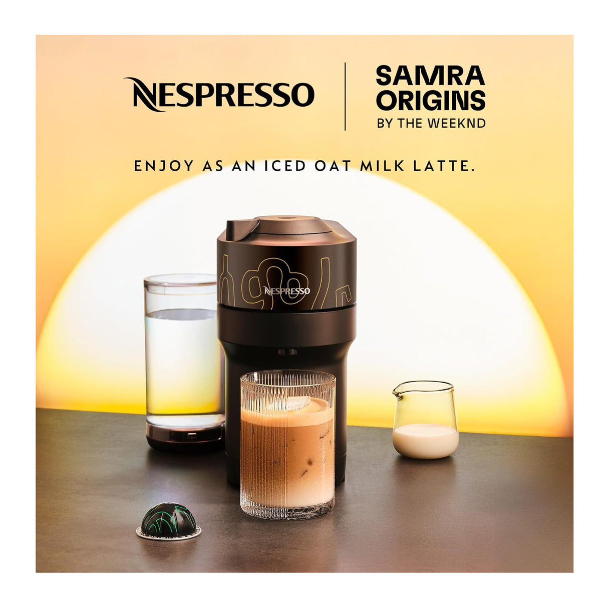 Nespresso Vertuo Pop+ Samra Origins Coffee and Espresso Maker (Buna Yellow)