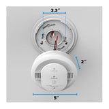 Kidde RGCUAR-RW Smart Smoke and CO Alarm, Hardwired, 2 AA Backup Batteries (White)