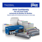 Brother TN229XLC High Yield Toner Cartridge for Select Color Printers (Cyan)