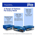 Brother TN229XLC High Yield Toner Cartridge for Select Color Printers (Cyan)
