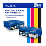Brother TN229XLC High Yield Toner Cartridge for Select Color Printers (Cyan)