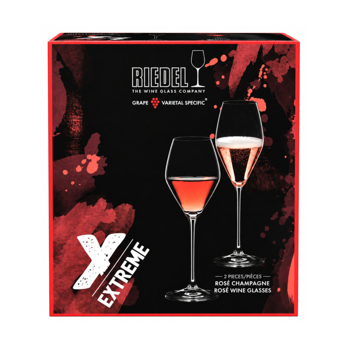 RIEDEL Extreme Rosé / Champagne Glasses with Diamond Shaped Bowls and 4.23 oz Capacity (2-Pack)