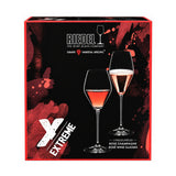 RIEDEL Extreme Rosé / Champagne Glasses with Diamond Shaped Bowls and 4.23 oz Capacity (2-Pack)