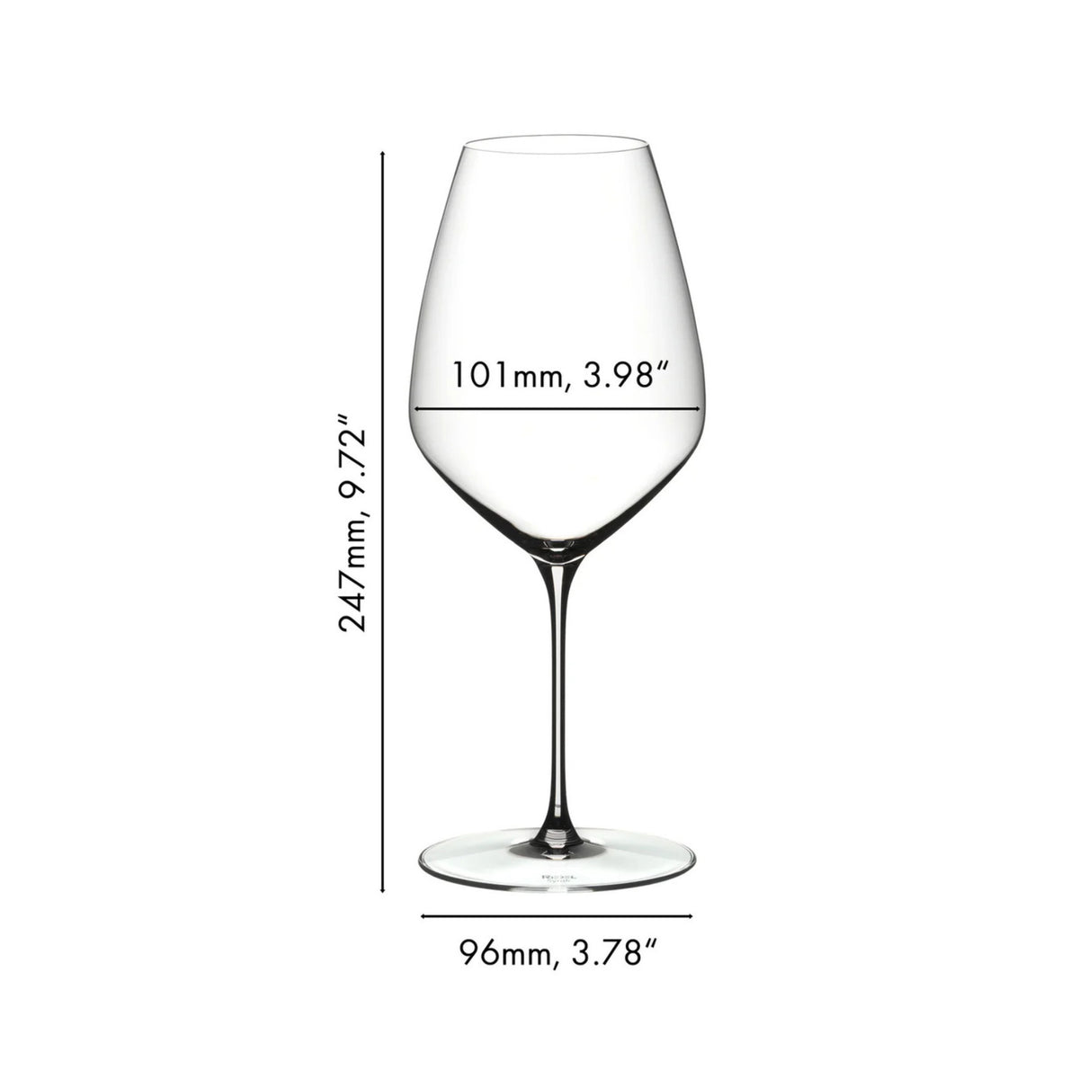 RIEDEL Veloce Syrah/Shiraz Clear Crystal Wine Glasses with 4.23 oz Capacity (2-Pack)