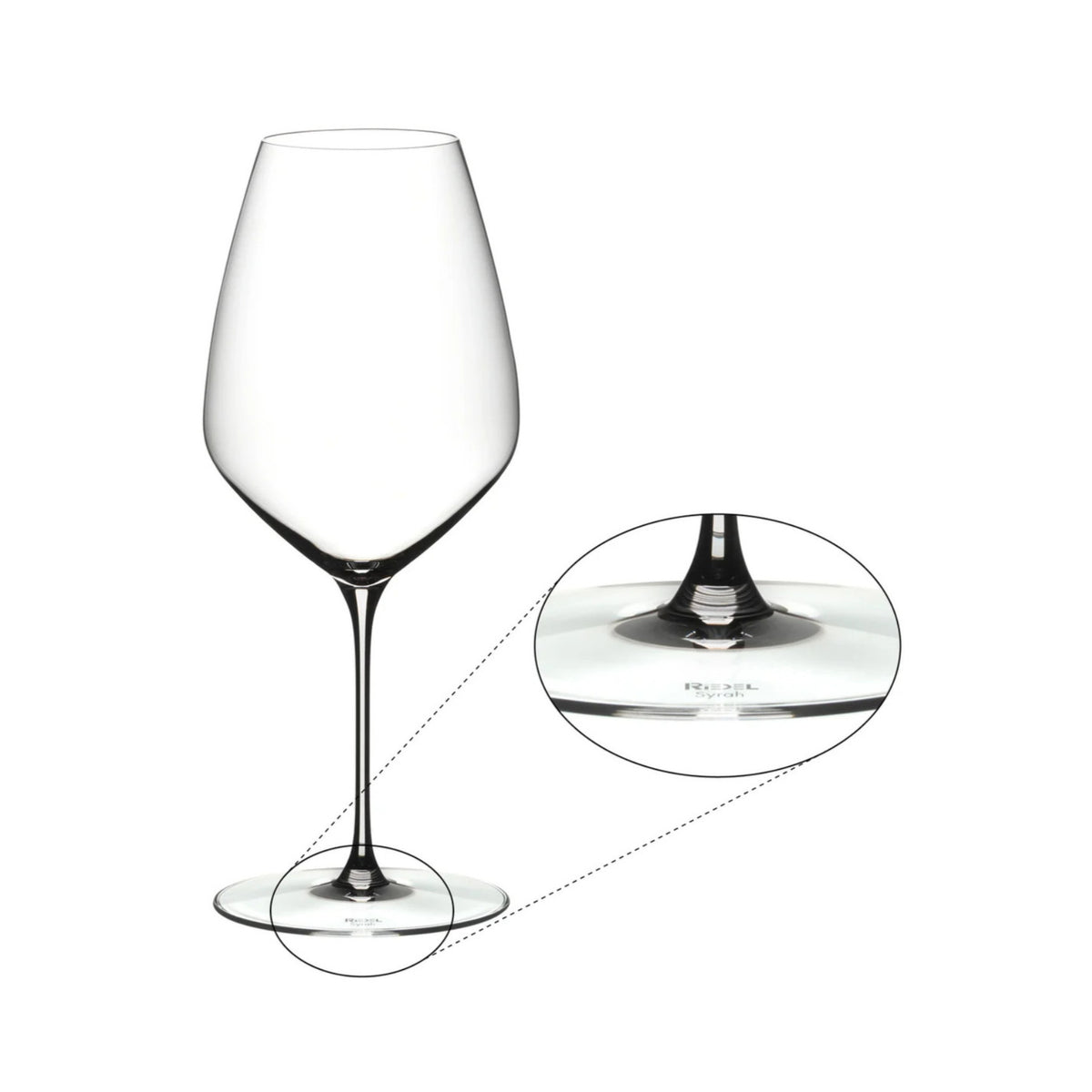 RIEDEL Veloce Syrah/Shiraz Clear Crystal Wine Glasses with 4.23 oz Capacity (2-Pack)