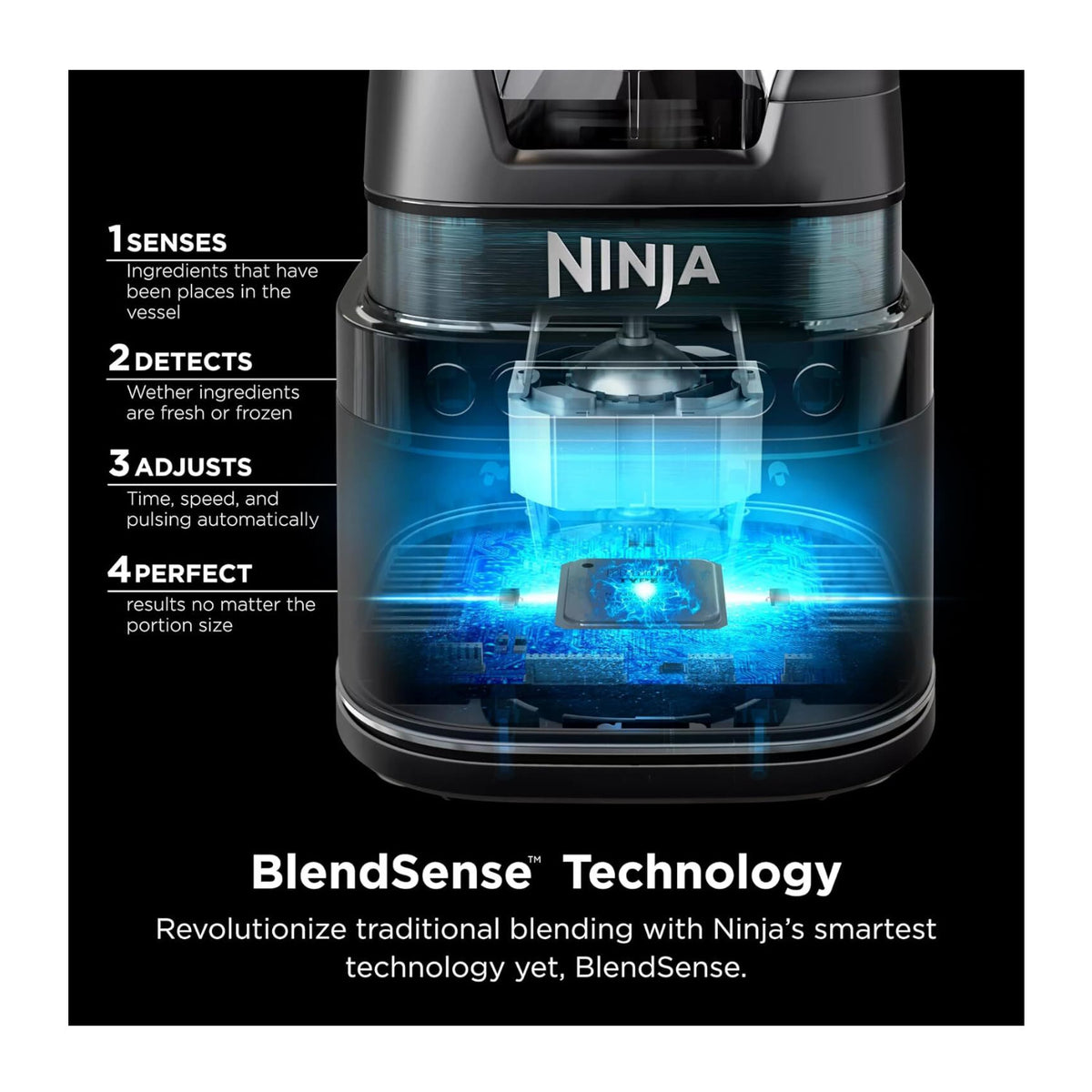 Ninja Detect Power Blender Pro TB201 with BlendSense Technology, 72 oz Pitcher, 1800 Peak Watt Motor