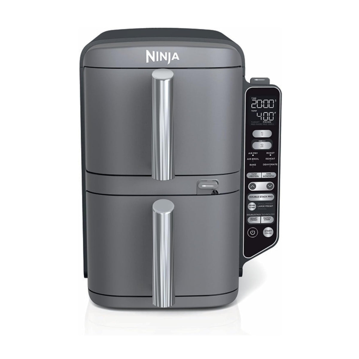 Ninja DoubleStack XL Smart 10 Qt Air Fryer with Integrated Foodi Smart Thermometer (Deep Gray)