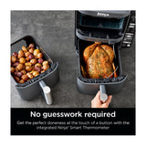 Ninja DoubleStack XL Smart 10 Qt Air Fryer with Integrated Foodi Smart Thermometer (Deep Gray)