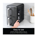Ninja DoubleStack XL Smart 10 Qt Air Fryer with Integrated Foodi Smart Thermometer (Deep Gray)