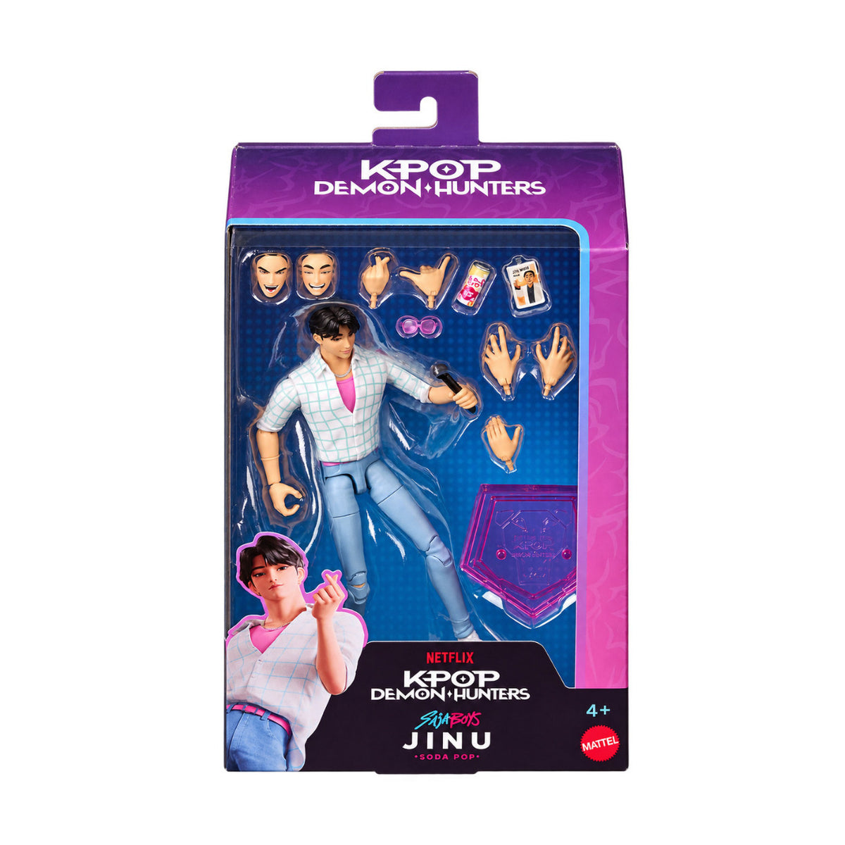 Mattel Kpop Demon Hunters 6.7-inch Saja Boys Jinu Figure with Full Articulation and Accessories
