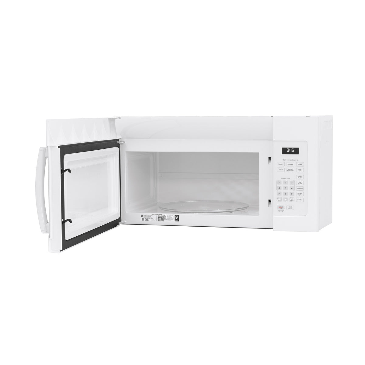 GE 1.6 Cu. Ft. Over-the-Range Microwave Oven (White)