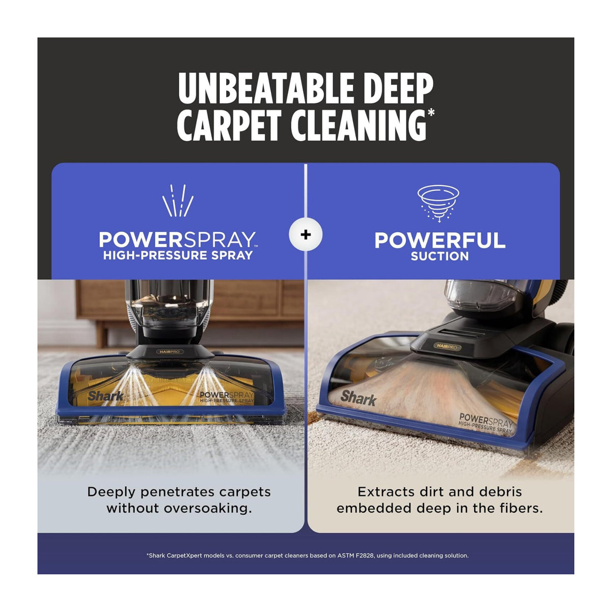 Shark EX251BRN CarpetXpert HairPro Carpet and Built-in Stain Cleaner with Tools and Cleaning Formula