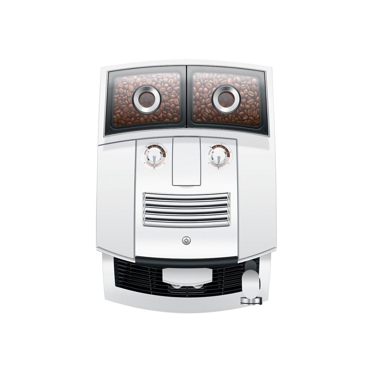 Jura J10 Twin Automatic Espresso and Coffee Machine with Dual Grinders (Diamond White)