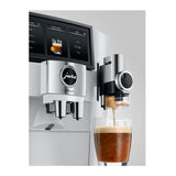 Jura J10 Twin Automatic Espresso and Coffee Machine with Dual Grinders (Diamond White)