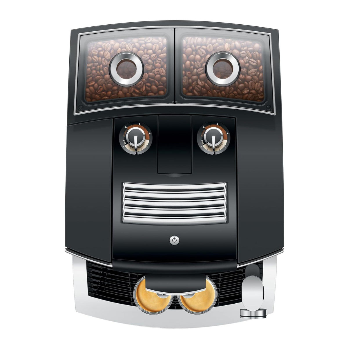 Jura J8 Twin Automatic Espresso and Coffee Machine with Dual Grinders (Diamond Black)