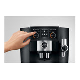 Jura J8 Twin Automatic Espresso and Coffee Machine with Dual Grinders (Diamond Black)