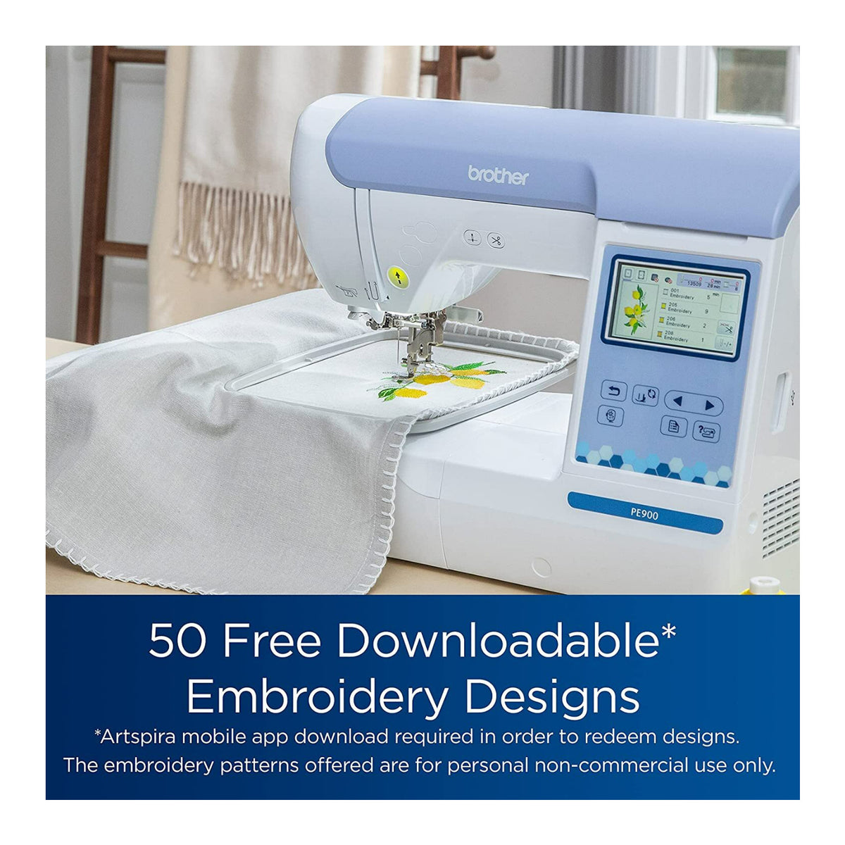 Brother Elite PE900 Embroidery Machine Bundle with Needles, Bobbins, and Thread - 4