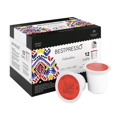 Bestpresso Coffee 12-Count Colombian Roast Single Serve K-Cup