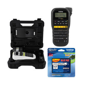 Brother PTH111 P-Touch Pro Label Maker Bundle with Laminated Tapes and Case - 1