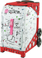 Zuca SK8 Insert Bag & Red Frame with Flashing Wheels
