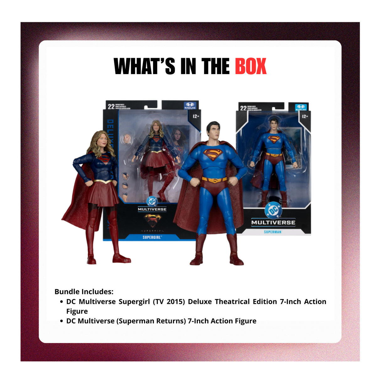 DC Multiverse Supergirl TV 2015 Deluxe and Superman Returns 7-Inch Action Figure Bundle-9