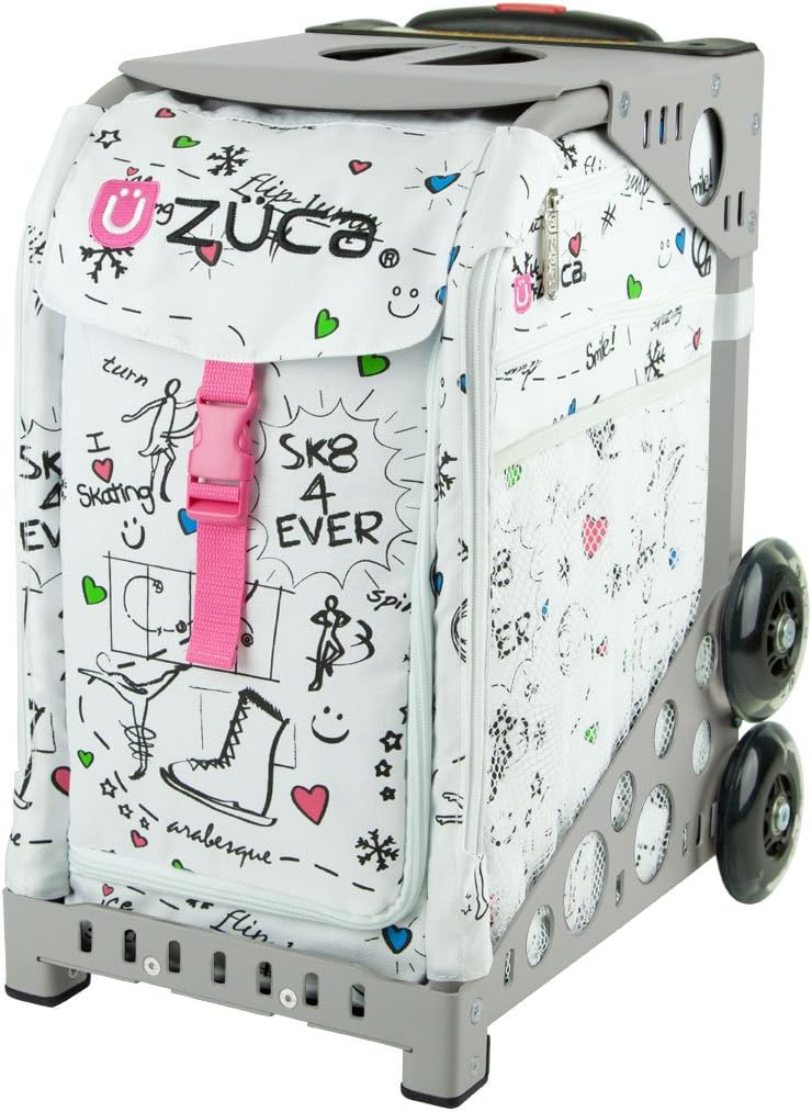 Zuca SK8 Insert Bag & Sport Frame (Grey) w/ Flashing Wheels